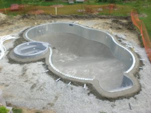 An image showing a swimming pool after it has been backfilled