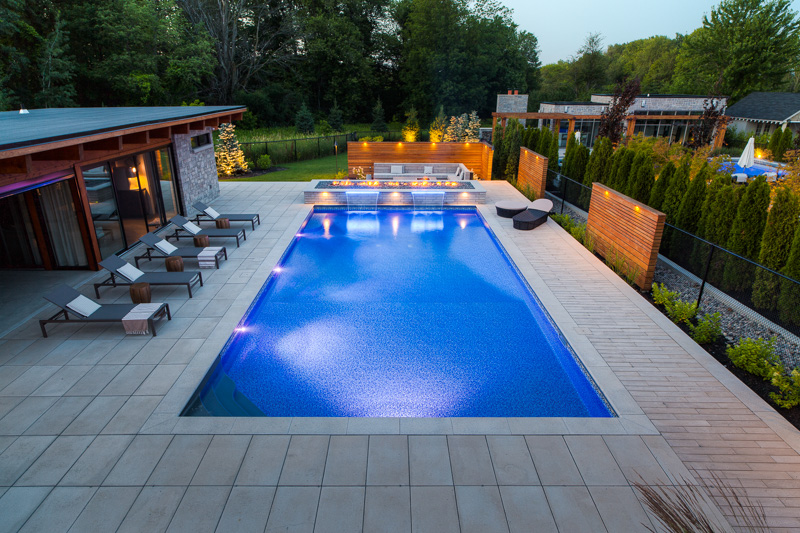 A custom design pool and patio by Pool Craft