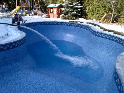 Refilling a swimming pool after a leak
