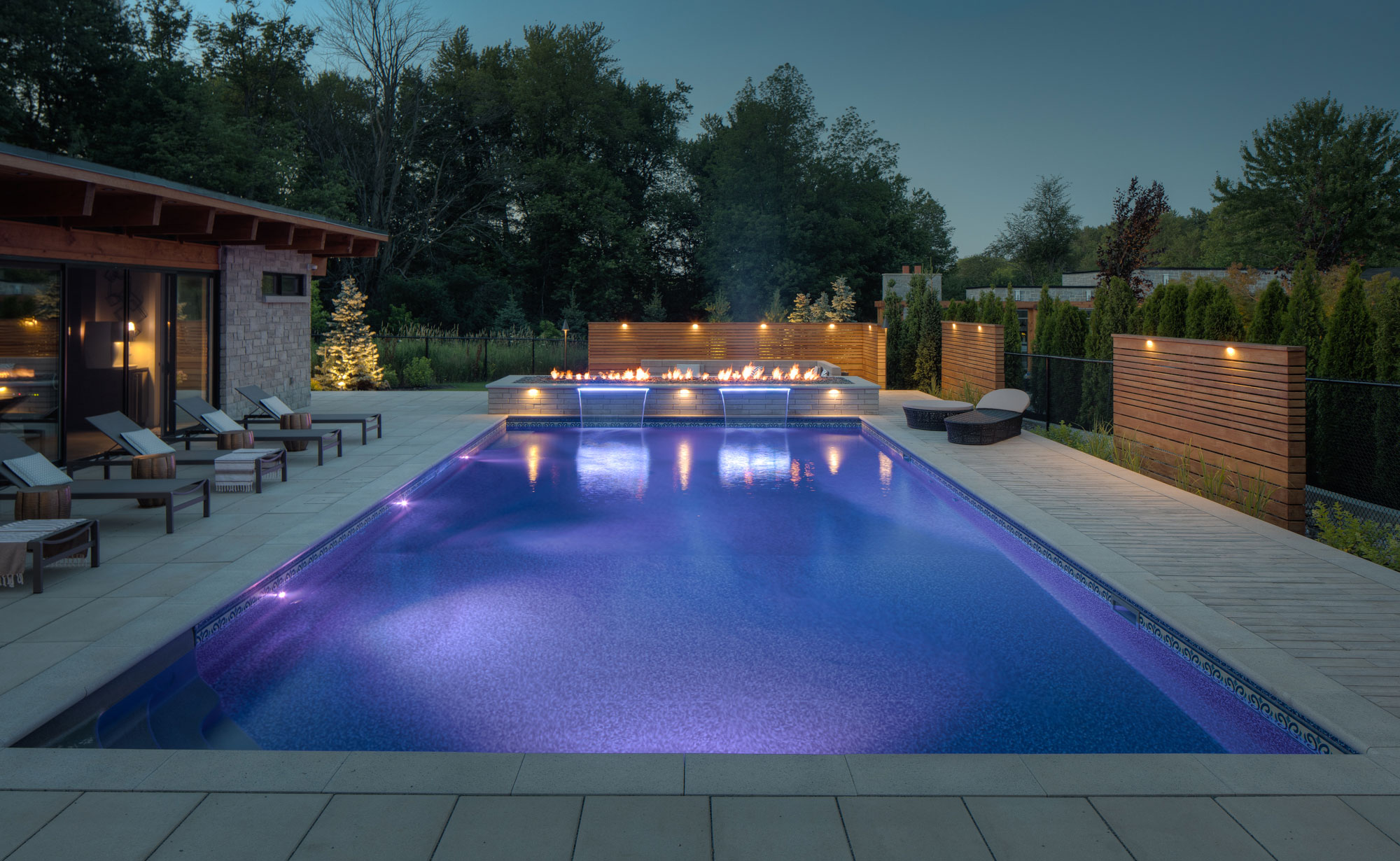 pool in garden